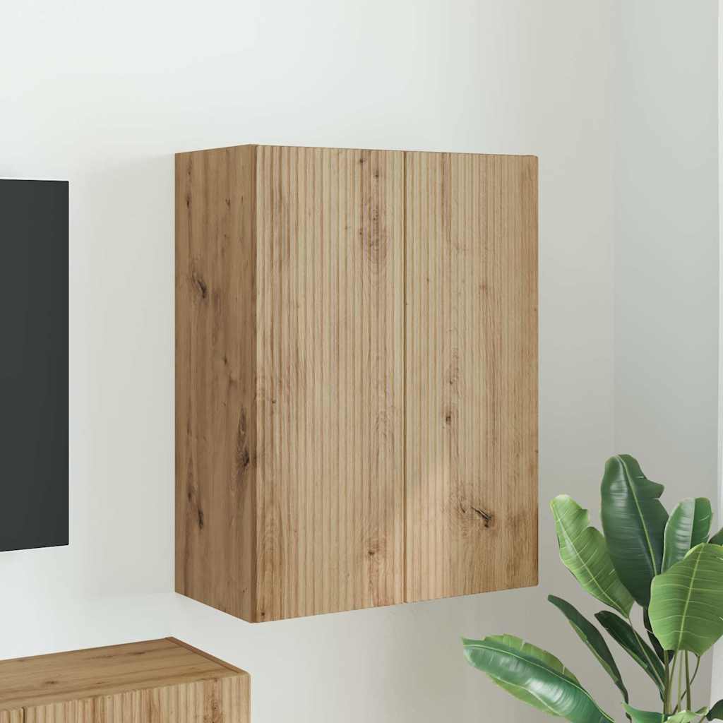 Armário de TV de parede 59,5 x 31 x 60 cm branco
