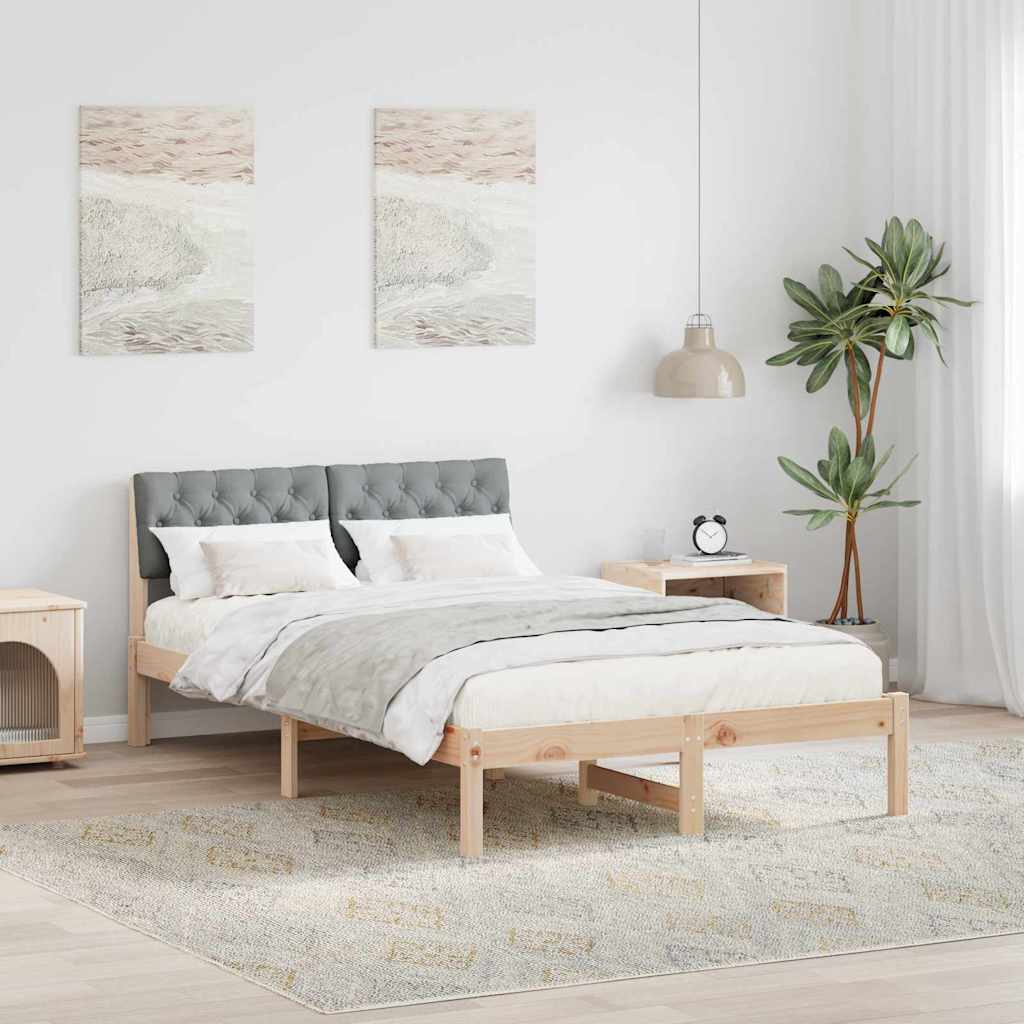 Estrutura da cama marrom e cinza claro 120 x 190 cm