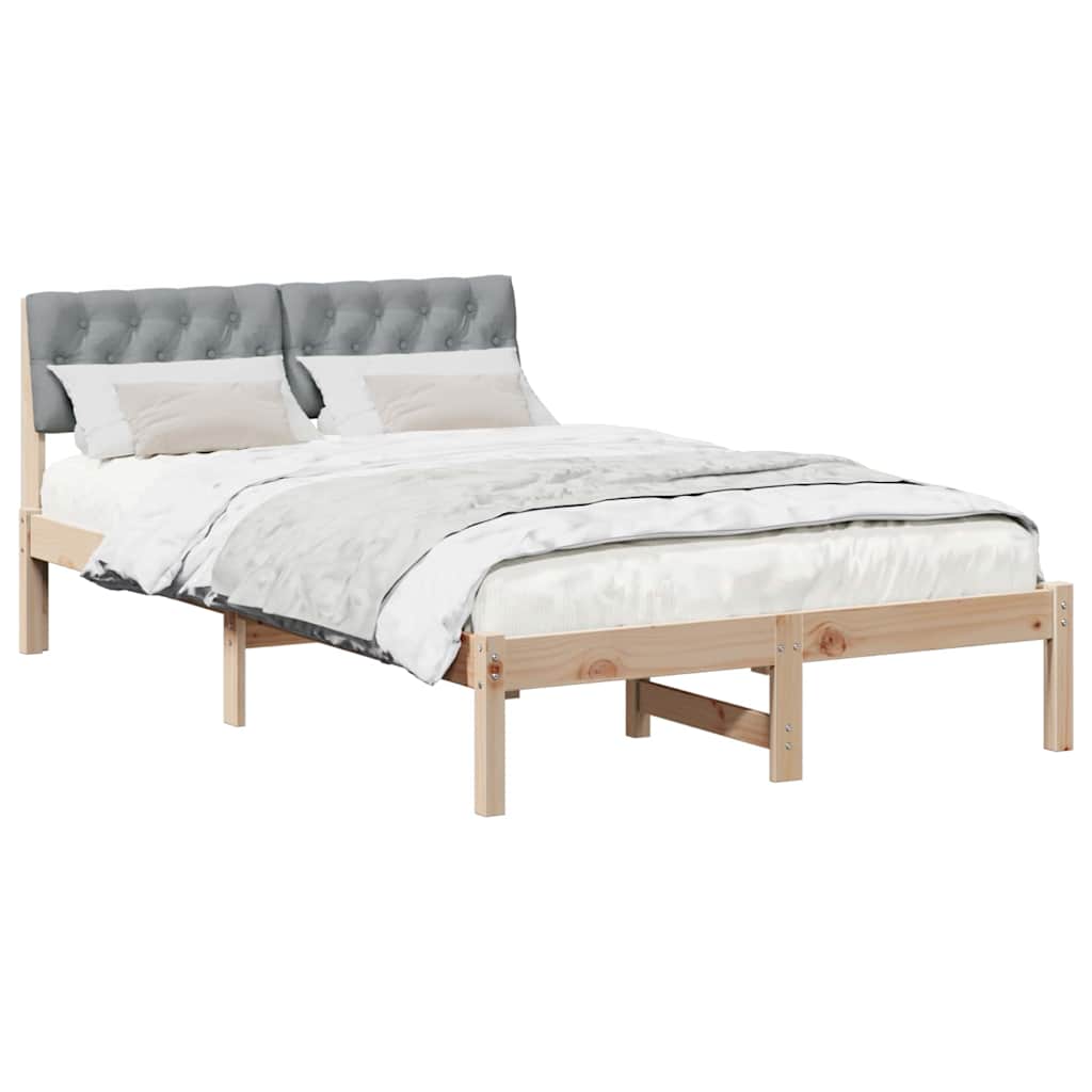 Estrutura da cama marrom e cinza claro 120 x 190 cm