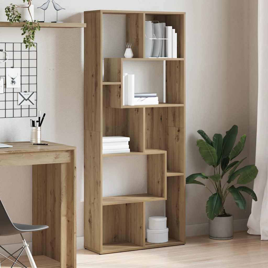 Estante artisan carvalho 67x24x161 cm madeira engenheirada