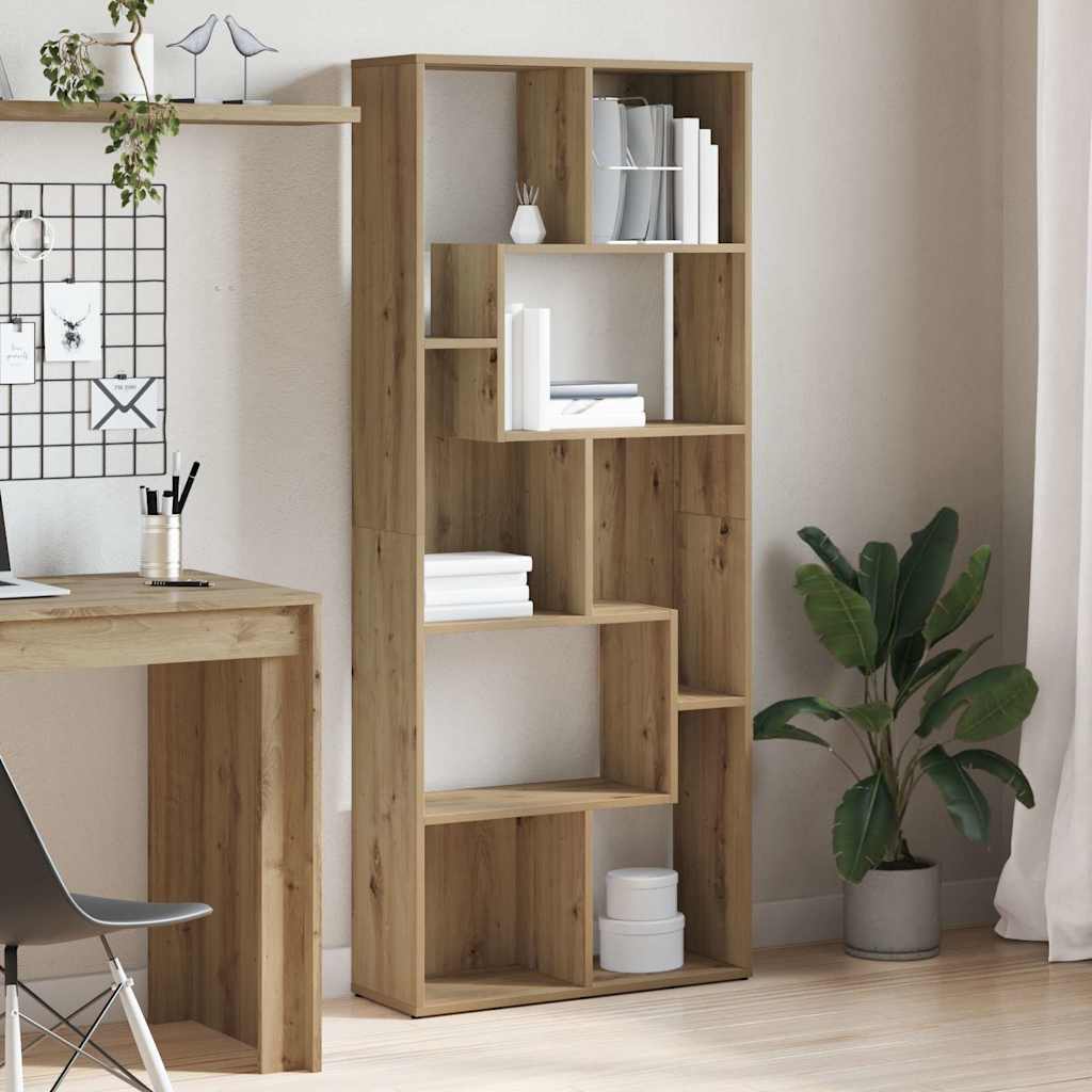 Estante artisan carvalho 67x24x161 cm madeira engenheirada