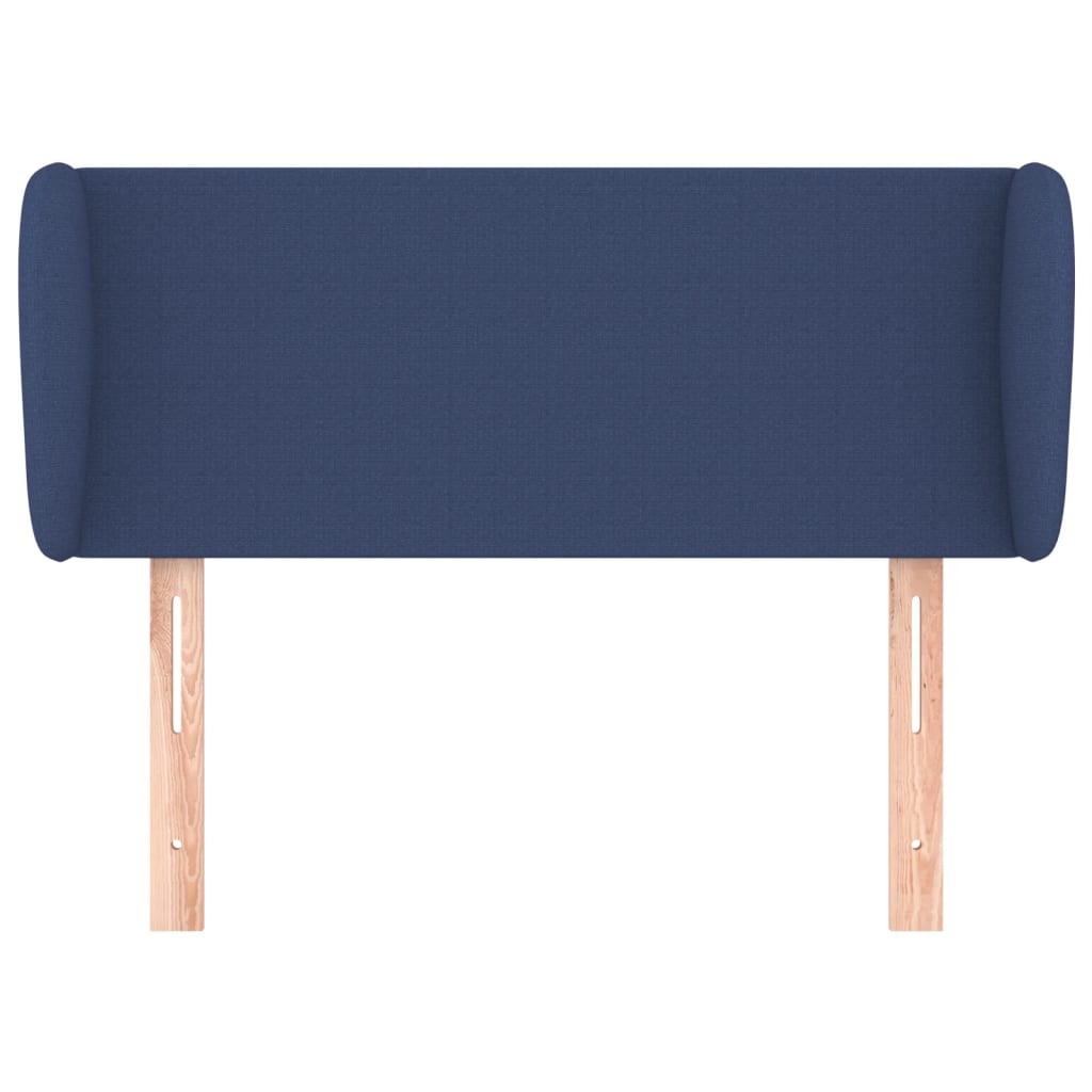 Cabeceira de cama c/ abas tecido 93x23x78/88 cm azul