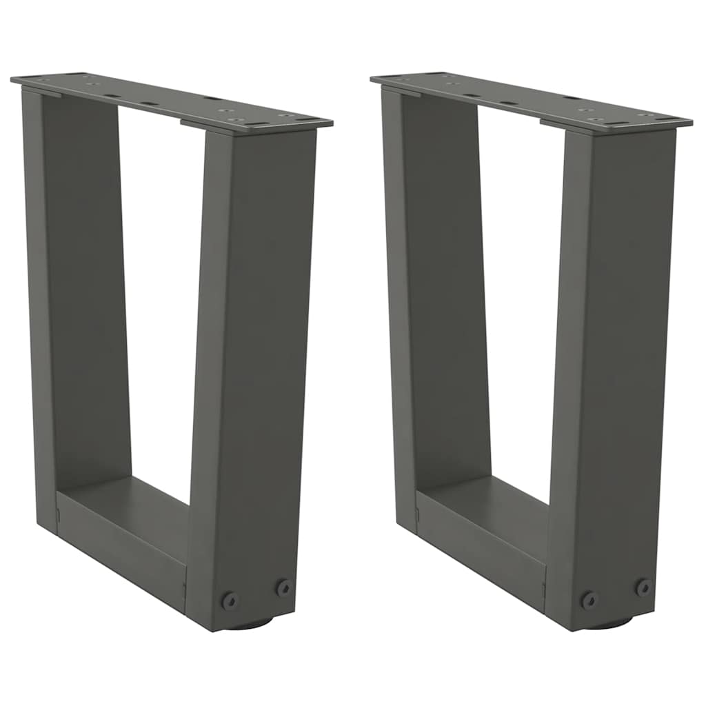 Pés para mesa de centro em v, 2 peças, antracite, 30x(30-31,3) cm, aço