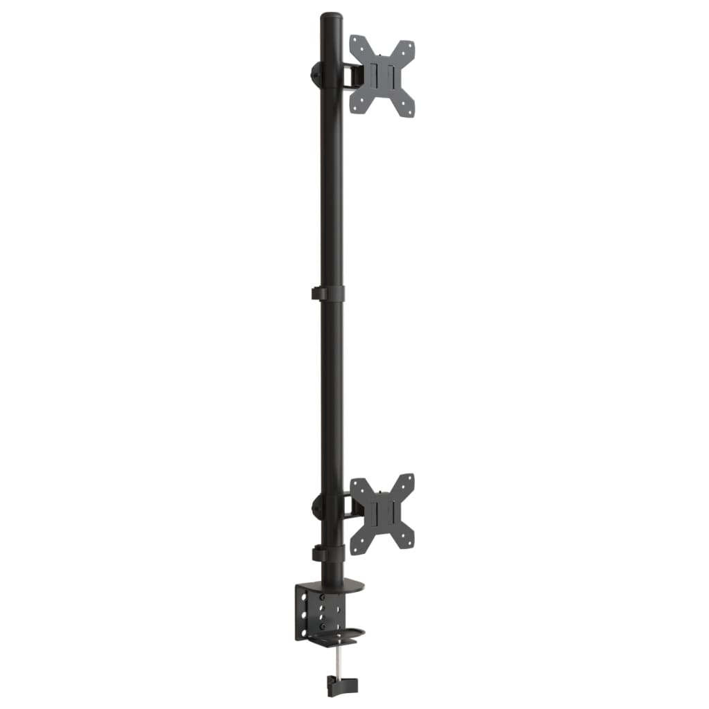 Suporte duplo para monitor vesa 75/100 mm aço preto