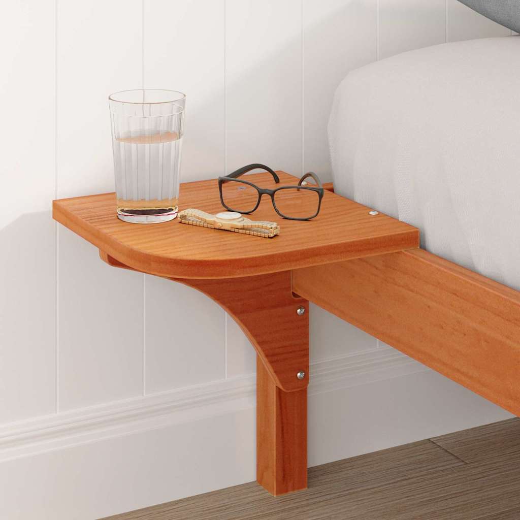 Estrutura da cama marrom cera 200 x 200 cm