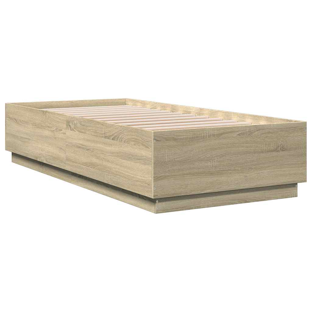 Estrutura cama 100x200 cm derivados de madeira carvalho sonoma