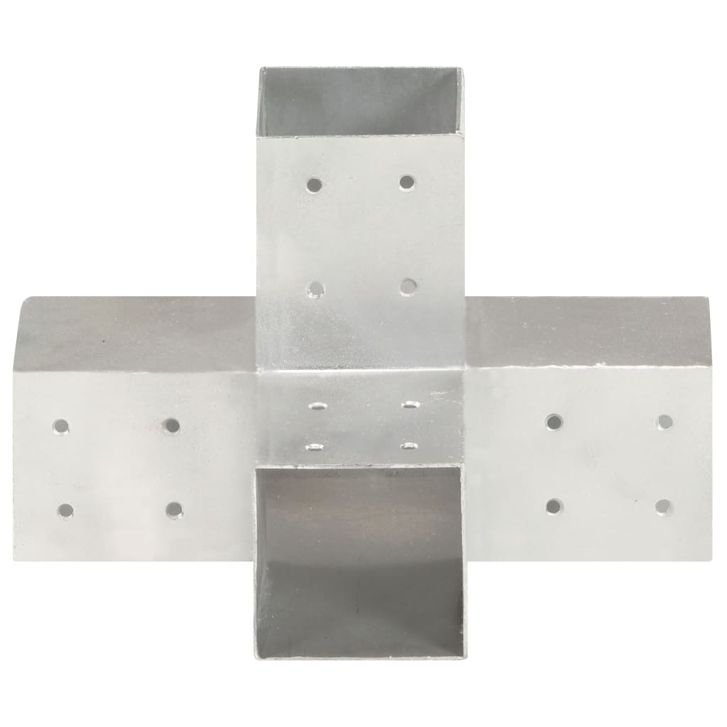Base para poste em forma de x 81x81 mm metal galvanizado