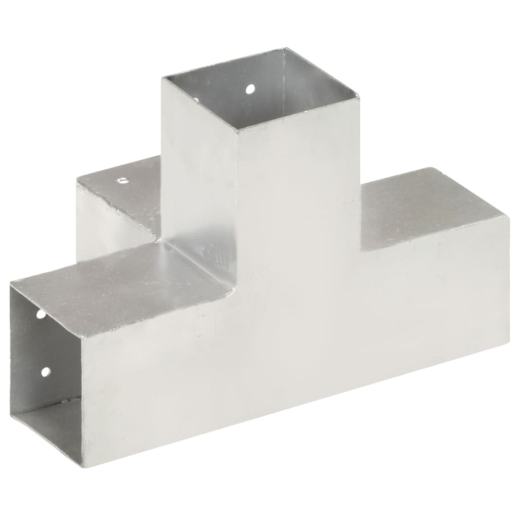 Base para poste em forma de x 81x81 mm metal galvanizado