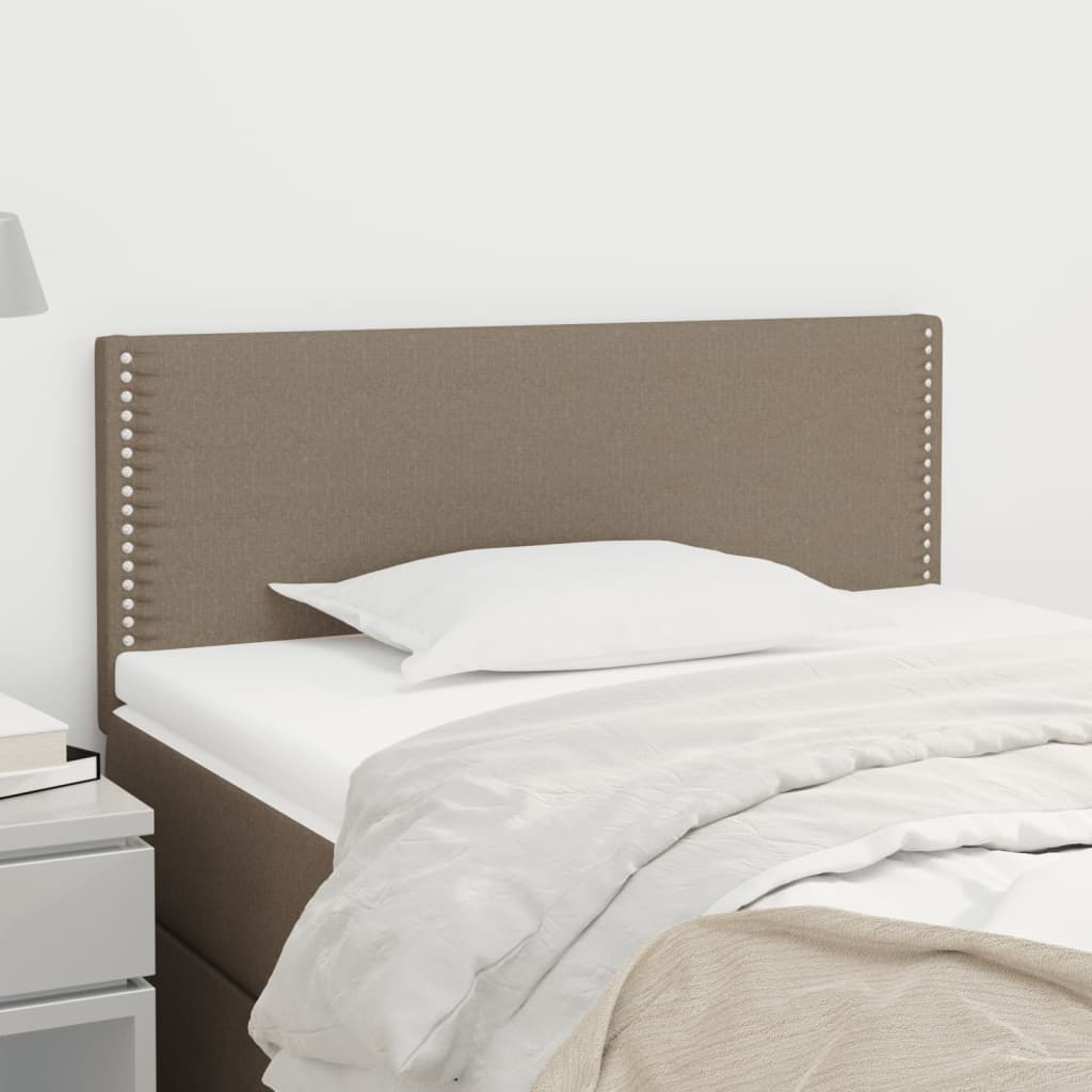 Cabeceira de cama tecido 90x5x78/88 cm cinzento-acastanhado