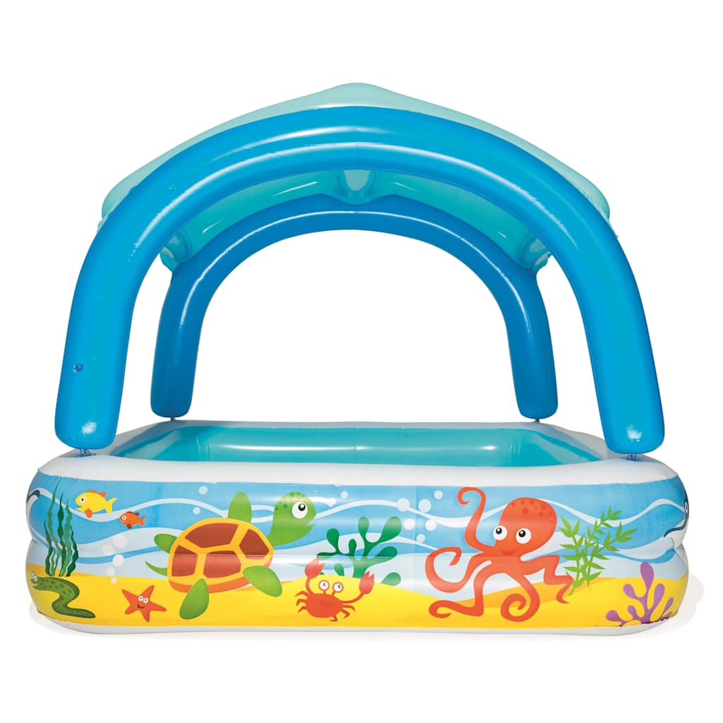 Bestway piscina de brincar com toldo azul 140x140x114 cm