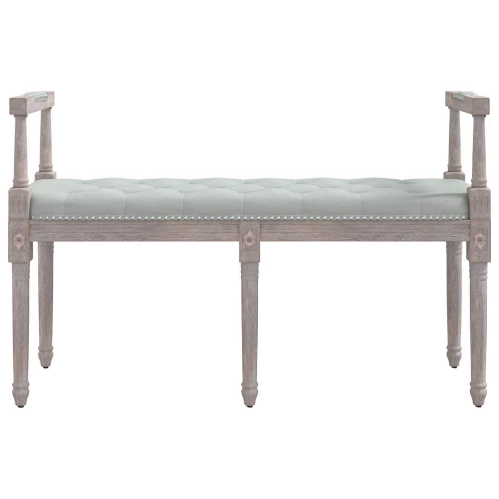 Banco 110x40x70 cm veludo cinzento-claro