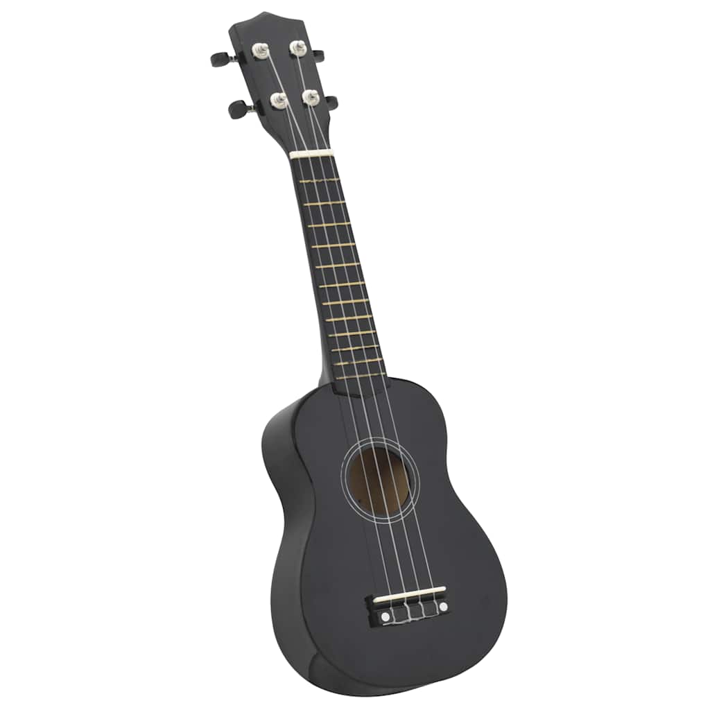 Conjunto ukulele soprano infantil com saco 23" preto