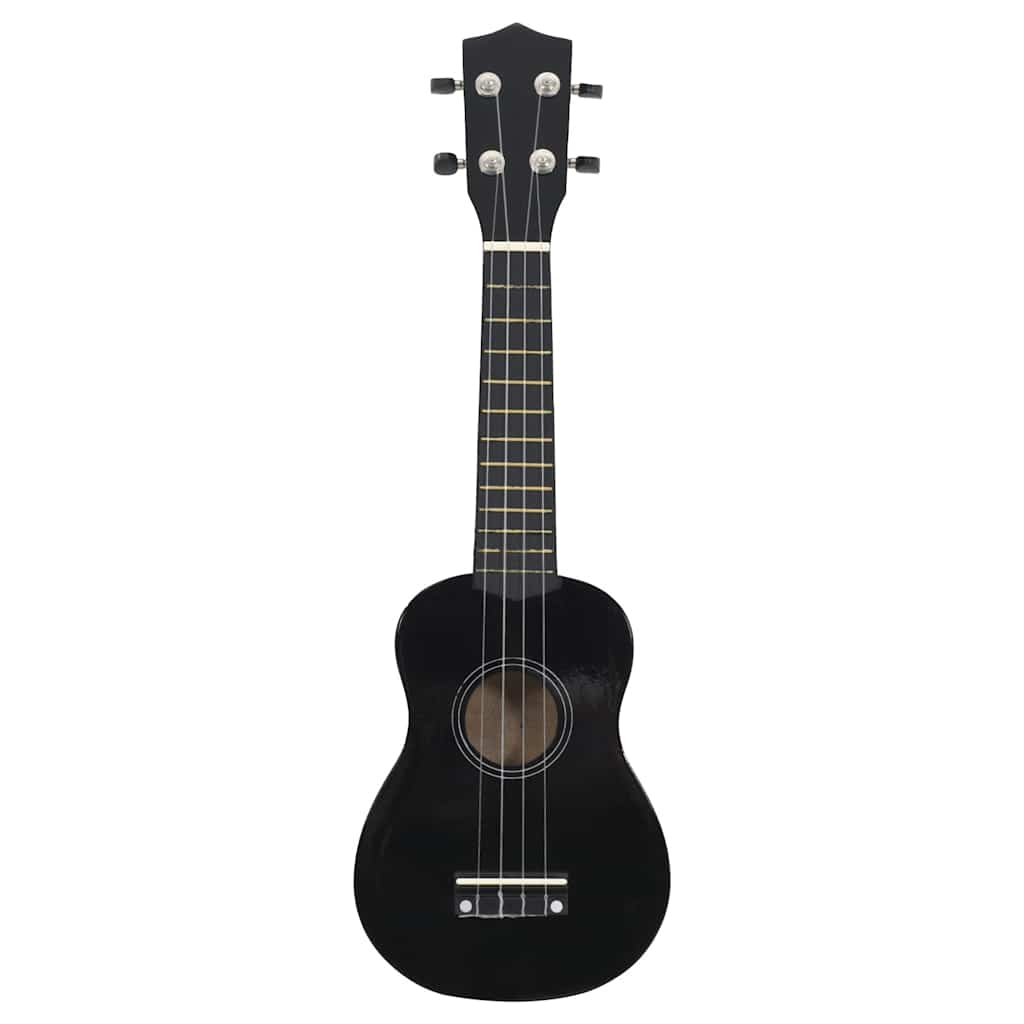 Conjunto ukulele soprano infantil com saco 23" preto