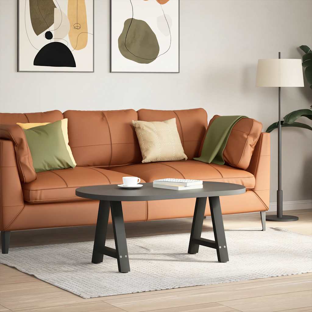 Pés para mesa de centro em formato a, 2 peças, preto, 38x(42-43) cm, aço