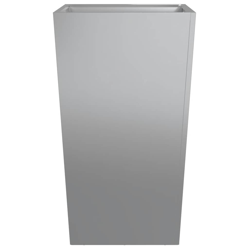 Vaso/floreira de jardim 45x45x75 cm aço galvanizado