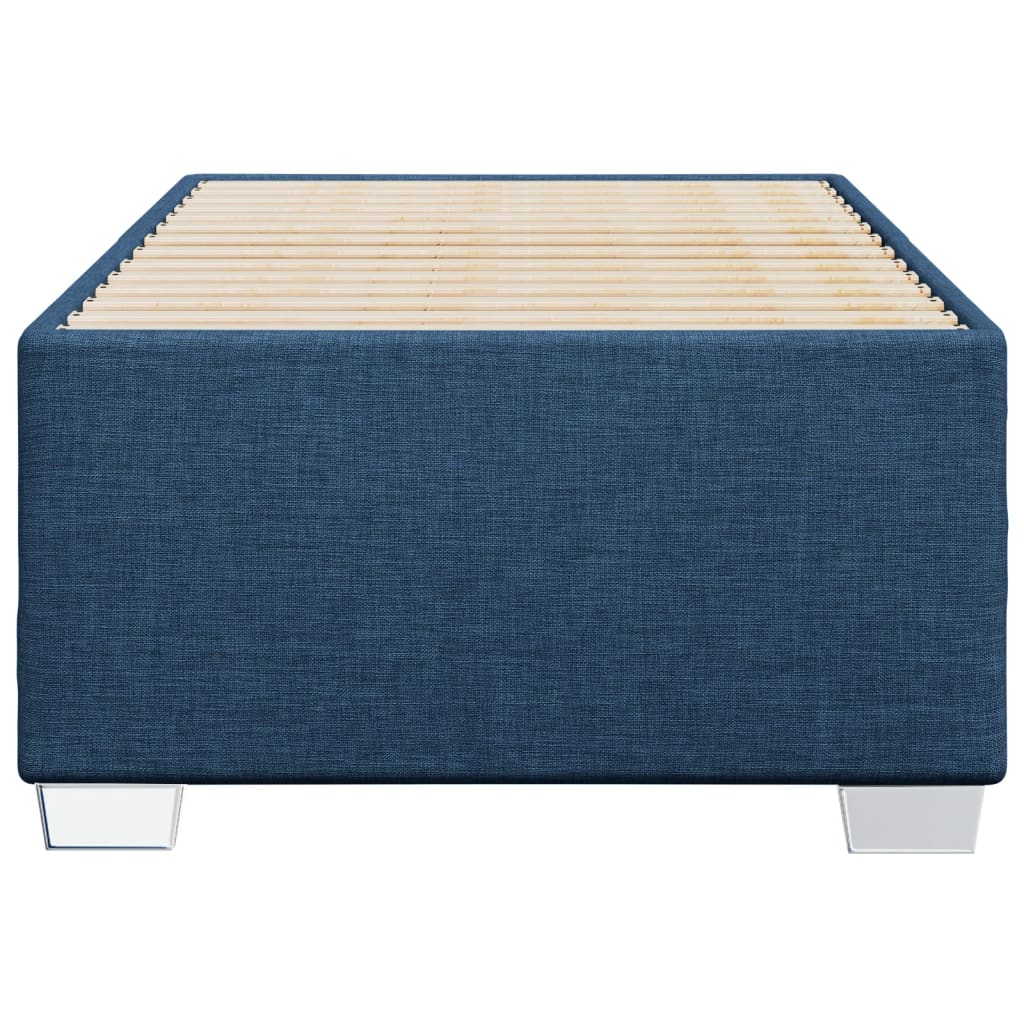 Estrutura de cama sem colchão 100x200 cm tecido azul