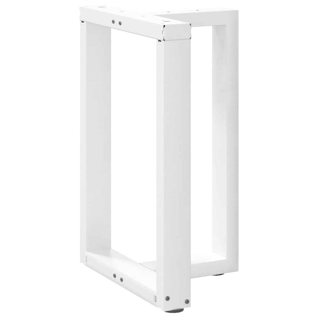 Pés para mesa de jantar em forma de t, 2 peças, branco, 50x35x(72-73) cm, aço