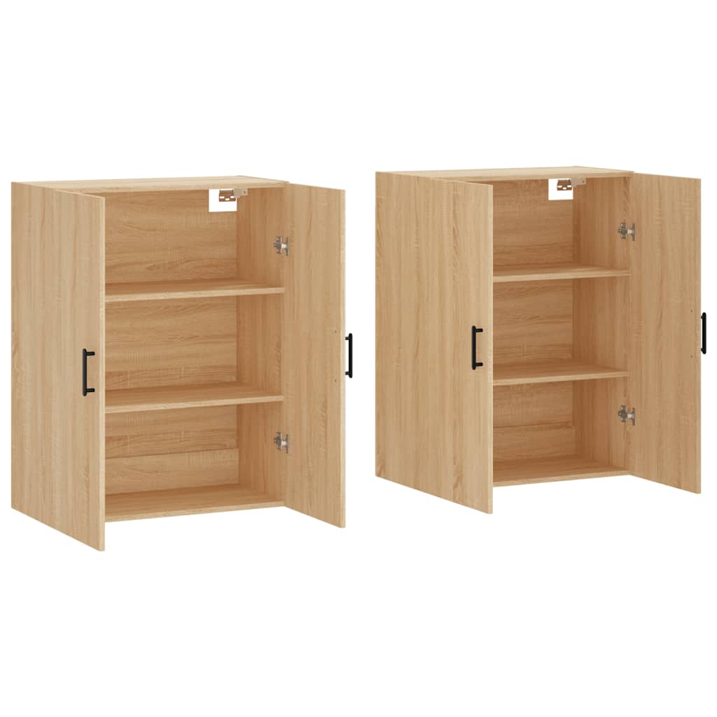 Armários de parede 2 pcs 69,5x34x90 cm carvalho sonoma