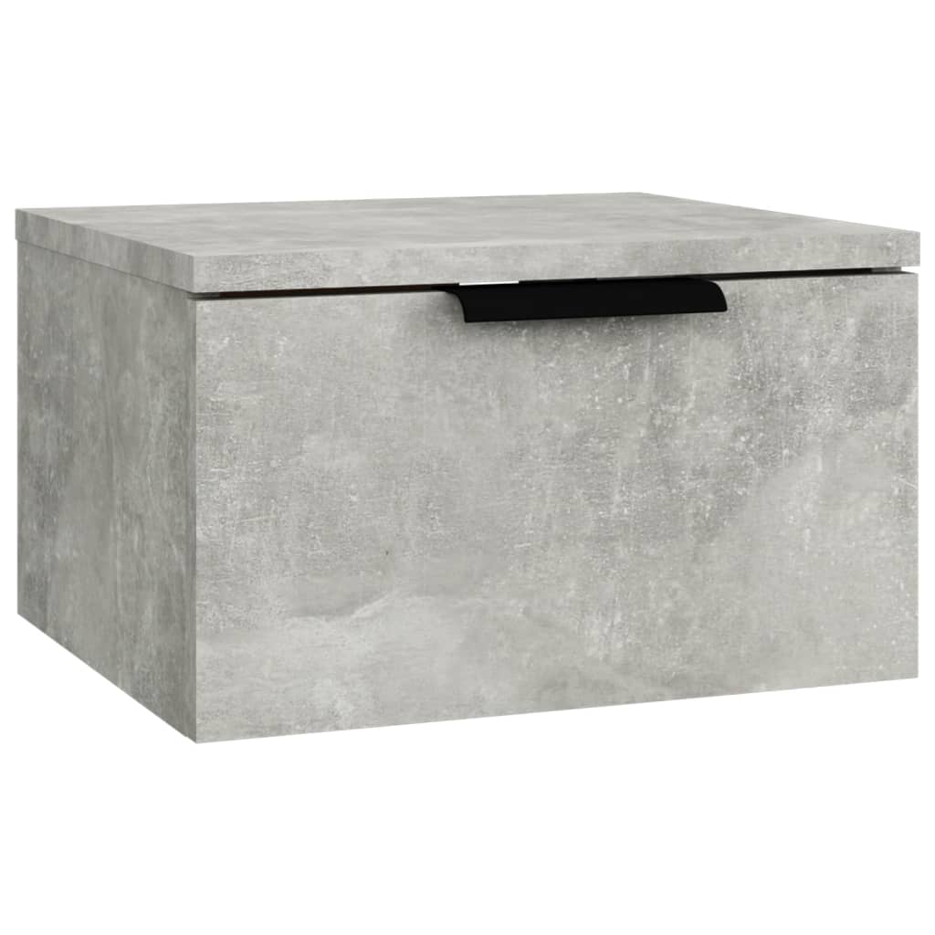 Mesa cabeceira montagem na parede 34x30x20 cm cinzento cimento