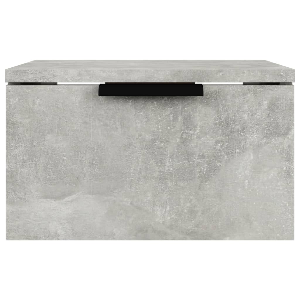 Mesa cabeceira montagem na parede 34x30x20 cm cinzento cimento