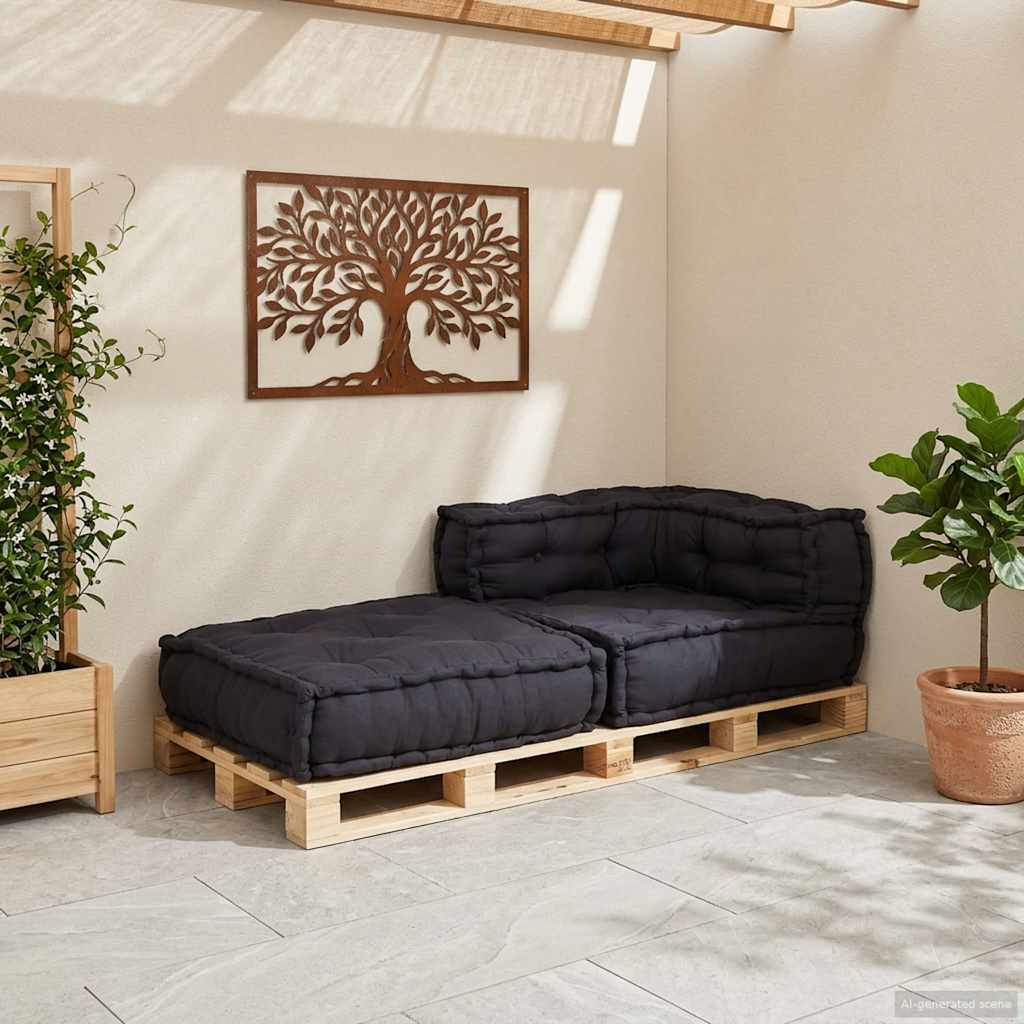Unidade de sofá modular 70x70x54 cm tecido antracite