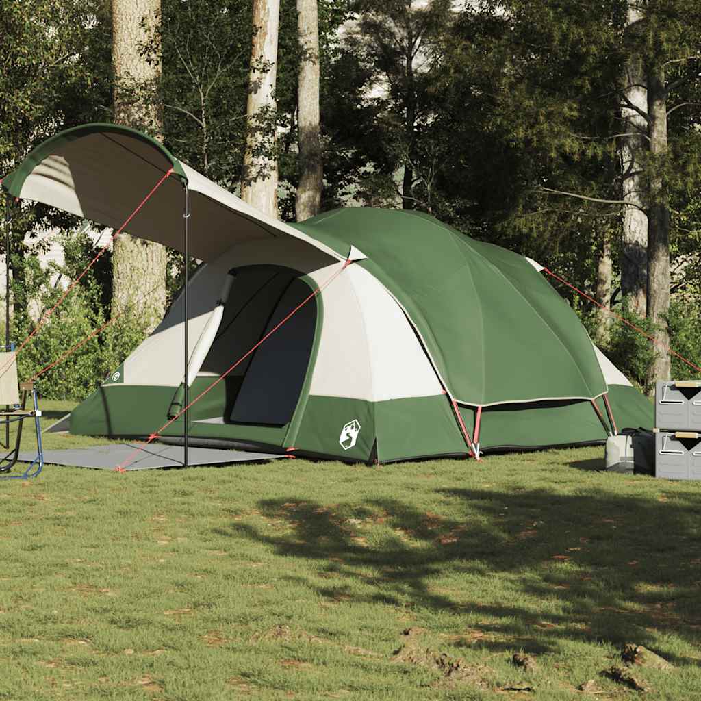 Tenda familiar túnel para 8 pessoas impermeável verde