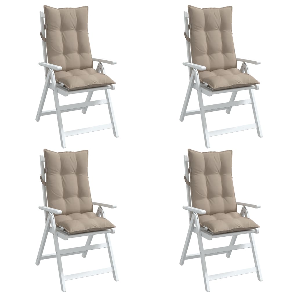 Almofadões cadeira encosto alto 4pcs oxford cinza-acastanhado