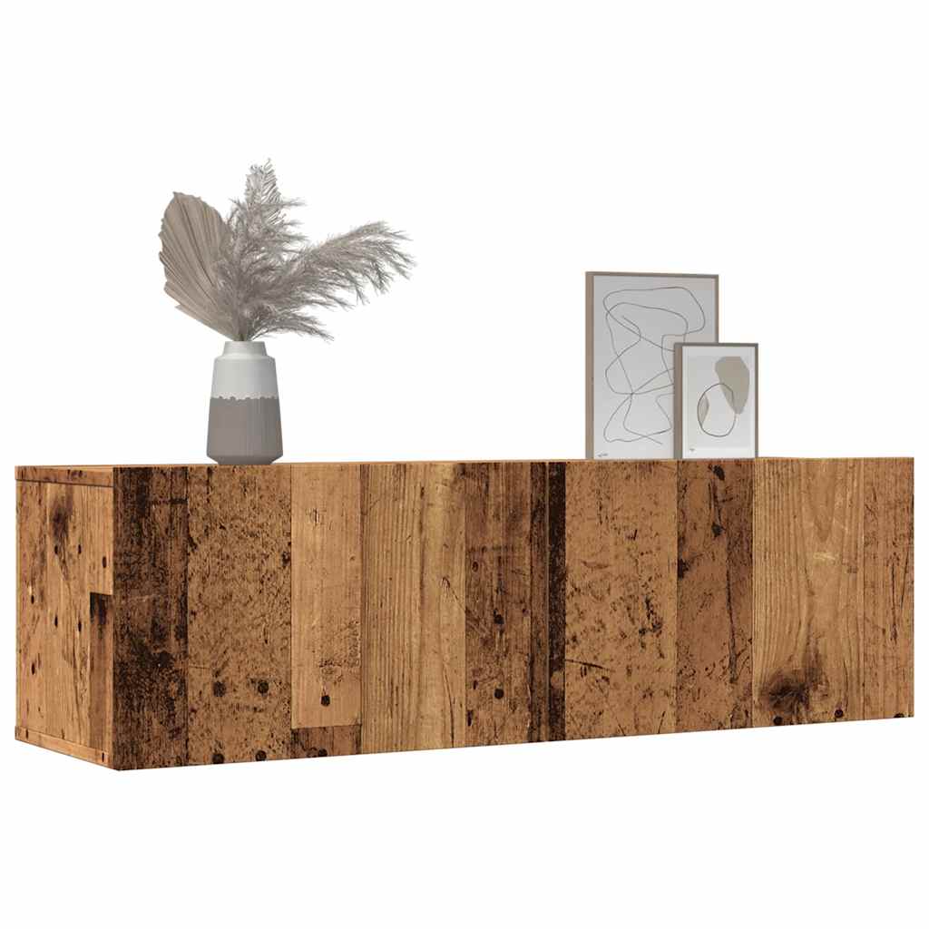 Móveis de parede para TV 2 pcs 100x30x30 cm madeira velha