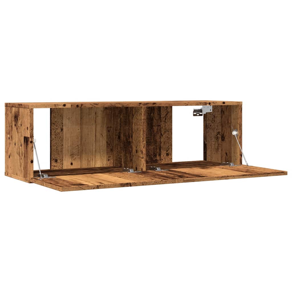 Móveis de parede para TV 2 pcs 100x30x30 cm madeira velha