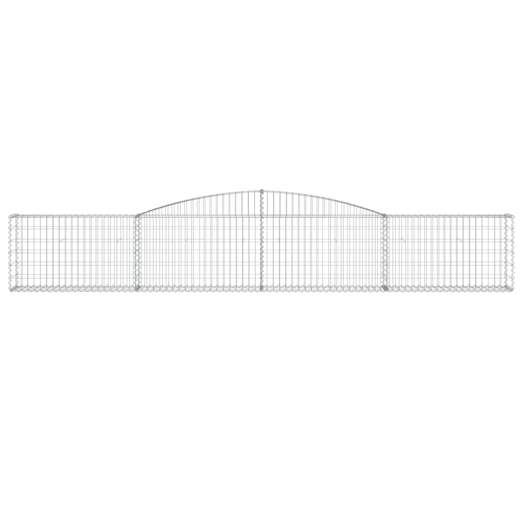 Cestos gabião arqueados 9 pcs 400x30x60/80 cm ferro galvanizado