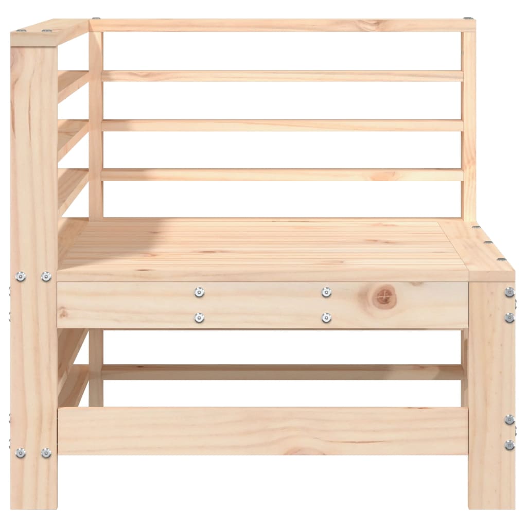 Sofás de canto para jardim 2 pcs madeira de pinho maciça