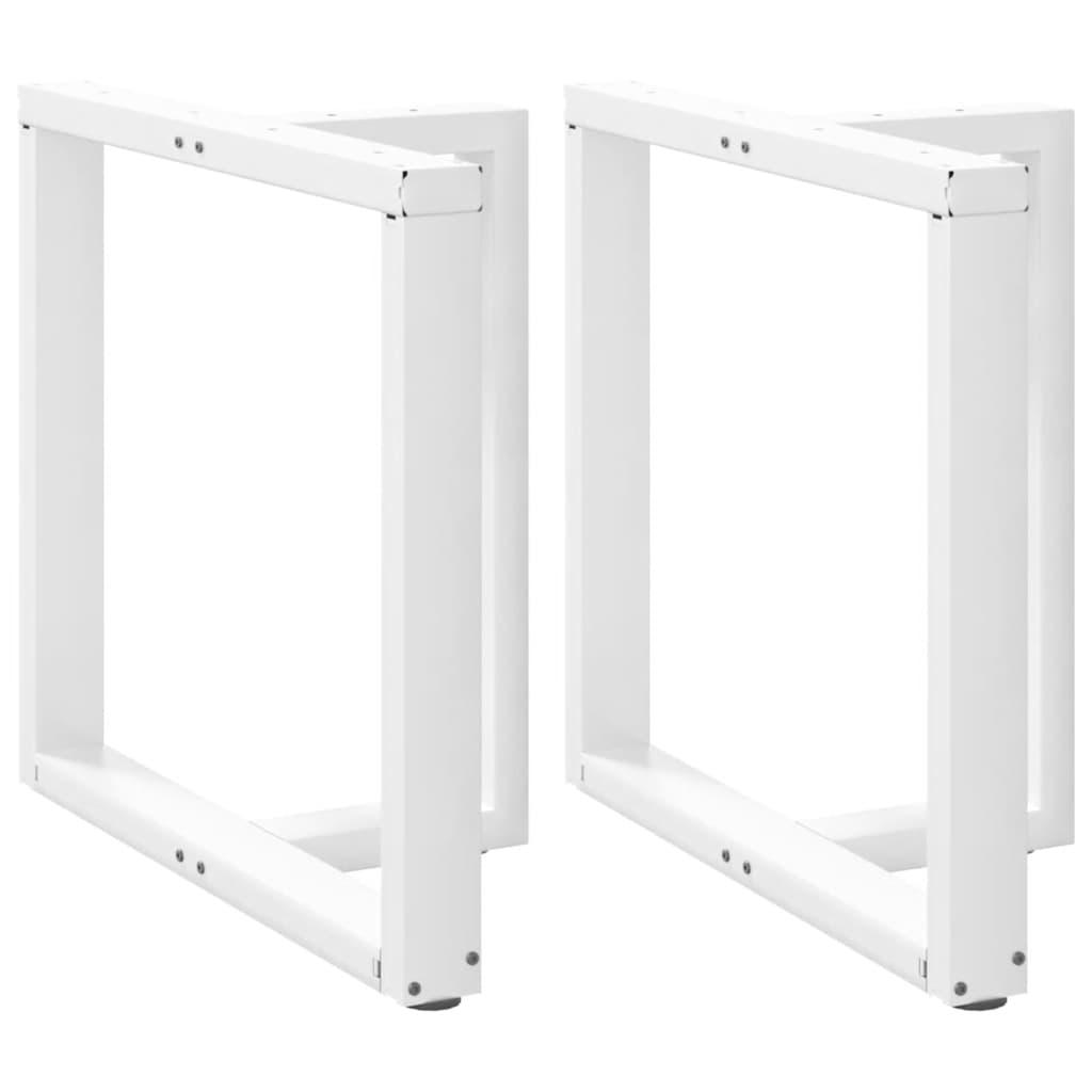 Pés para mesa de jantar em forma de t, 2 peças, branco, 70x35x(72-73) cm, aço