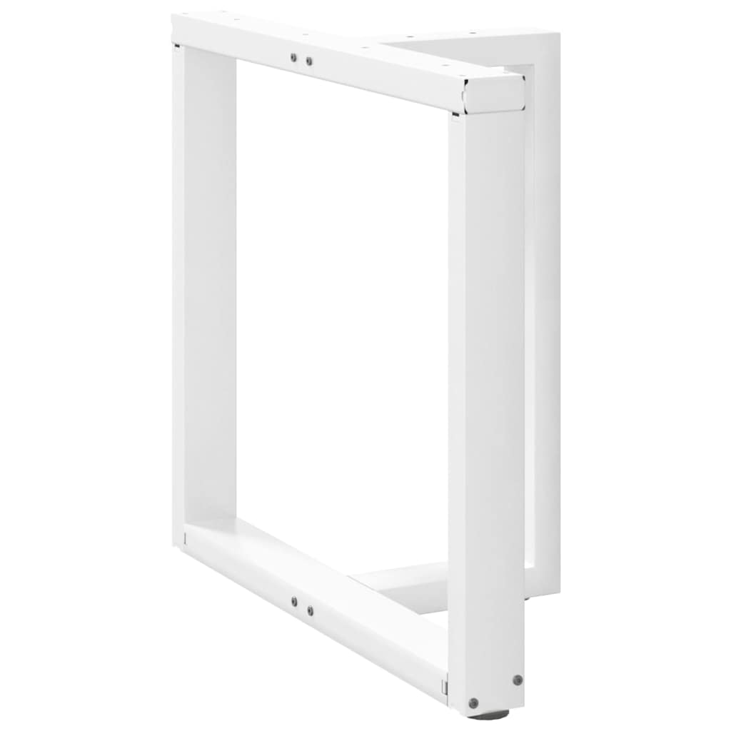 Pés para mesa de jantar em forma de t, 2 peças, branco, 70x35x(72-73) cm, aço