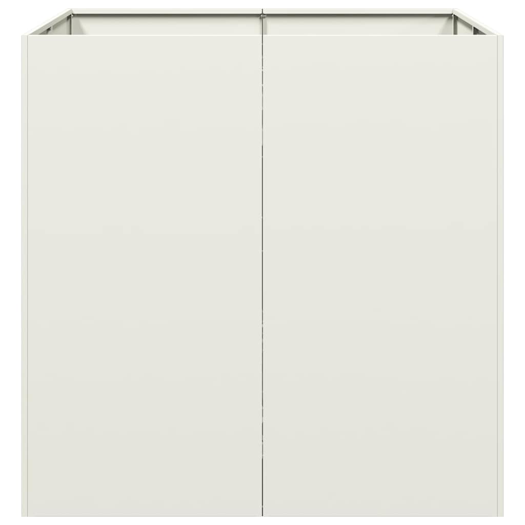 Vaso floreira 80x80x80 cm aço branco