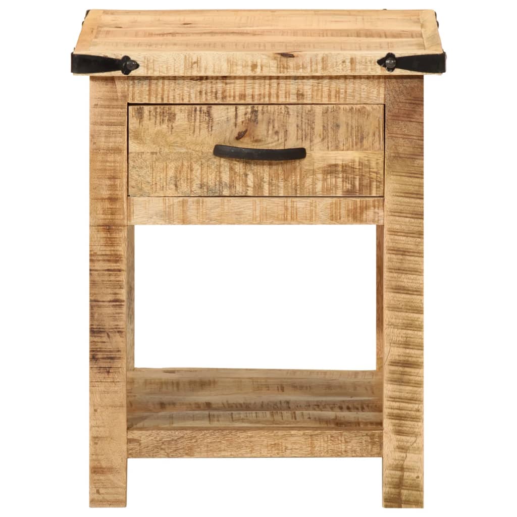 Mesa de cabeceira 40x40x50 cm madeira mangueira maciça