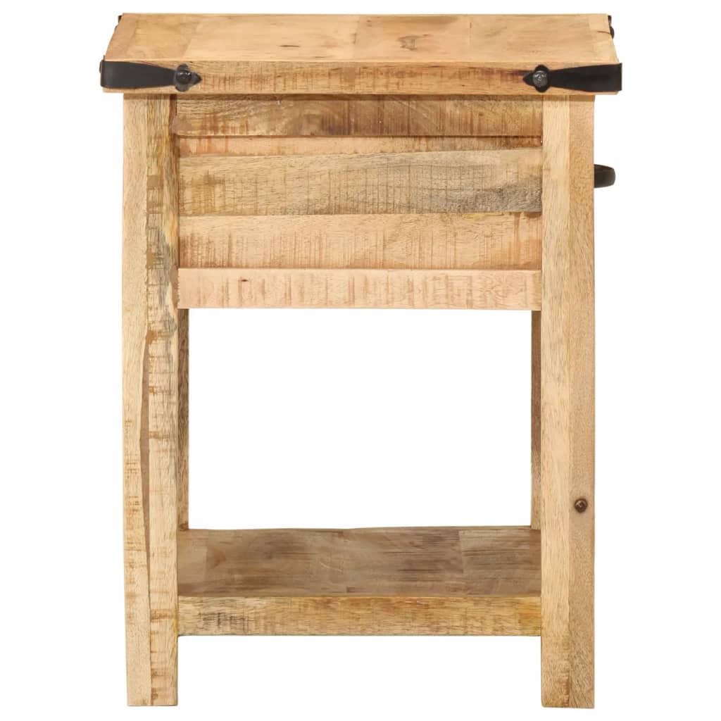 Mesa de cabeceira 40x40x50 cm madeira mangueira maciça