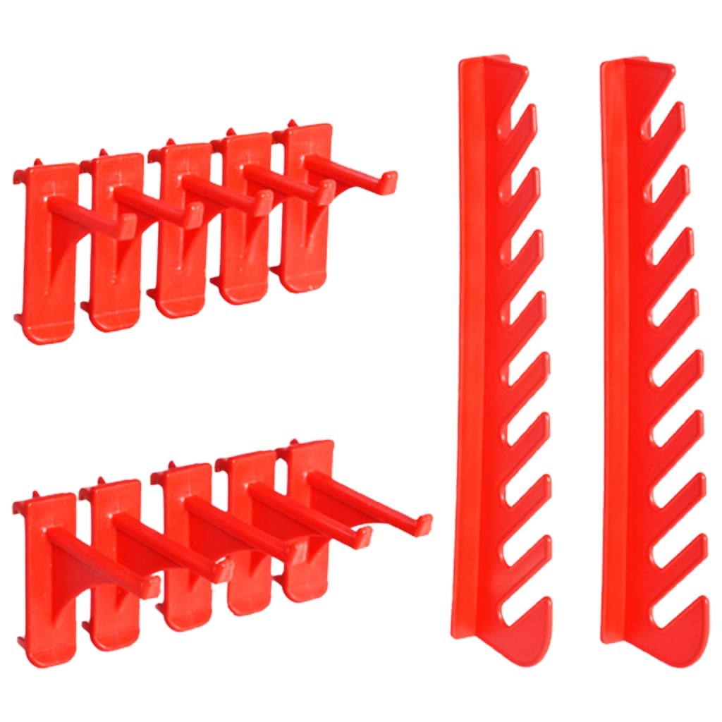 29 Pcs kit caixas arrumação com painéis parede vermelho e preto
