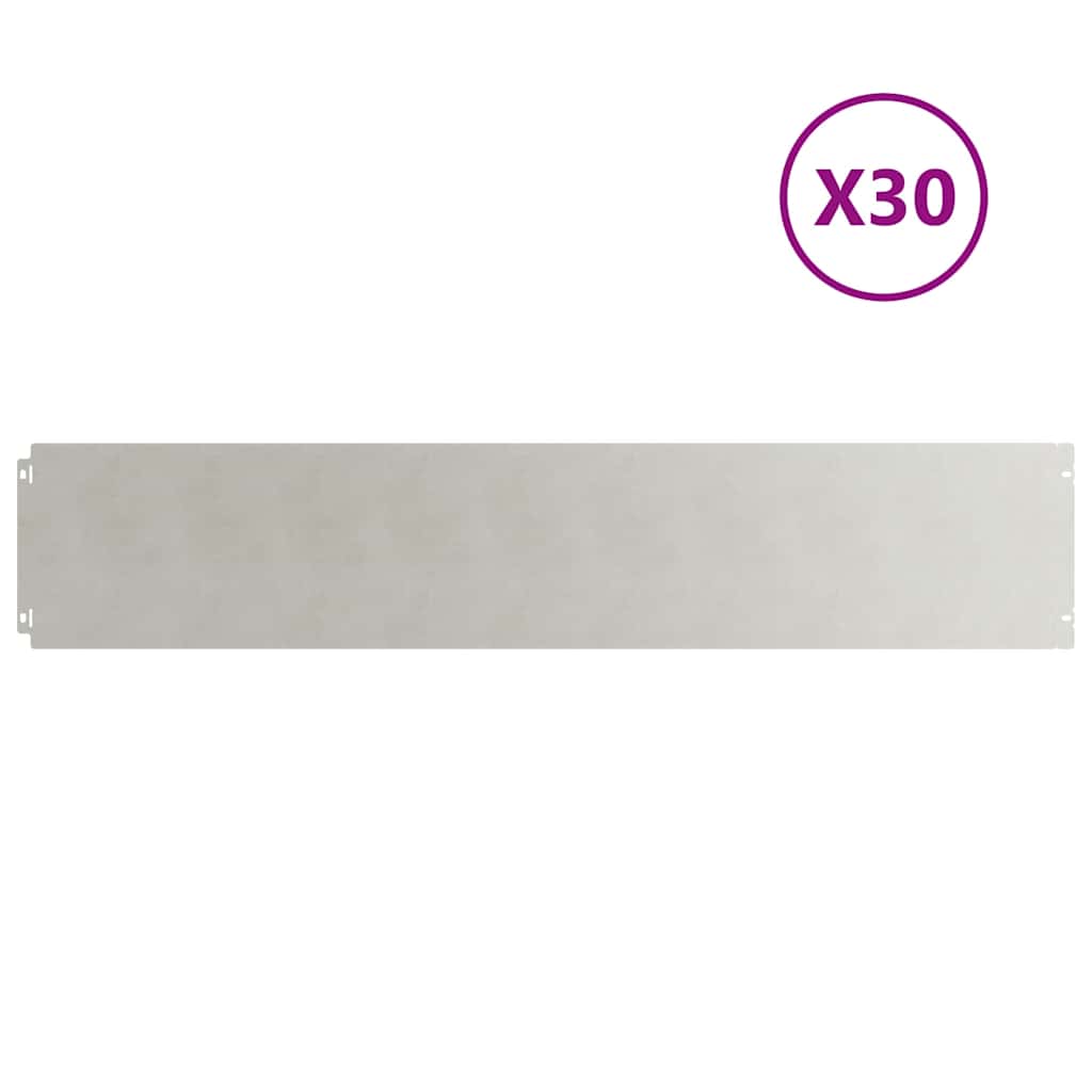 Orlas de relva 30 pcs 20x103 cm aço inoxidável