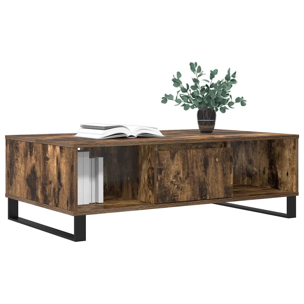 Mesa de centro 104x60x35cm derivados de madeira carvalho fumado