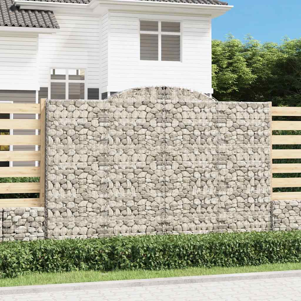 Cestos gabião arqueados 12 pcs 300x50x200/220 ferro galvanizado