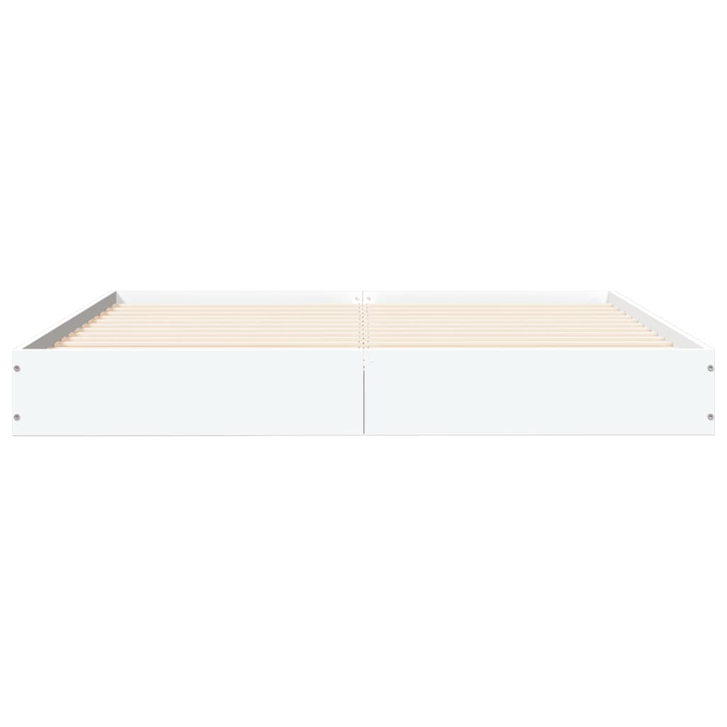 Estrutura de cama 140x200 cm derivados de madeira branco