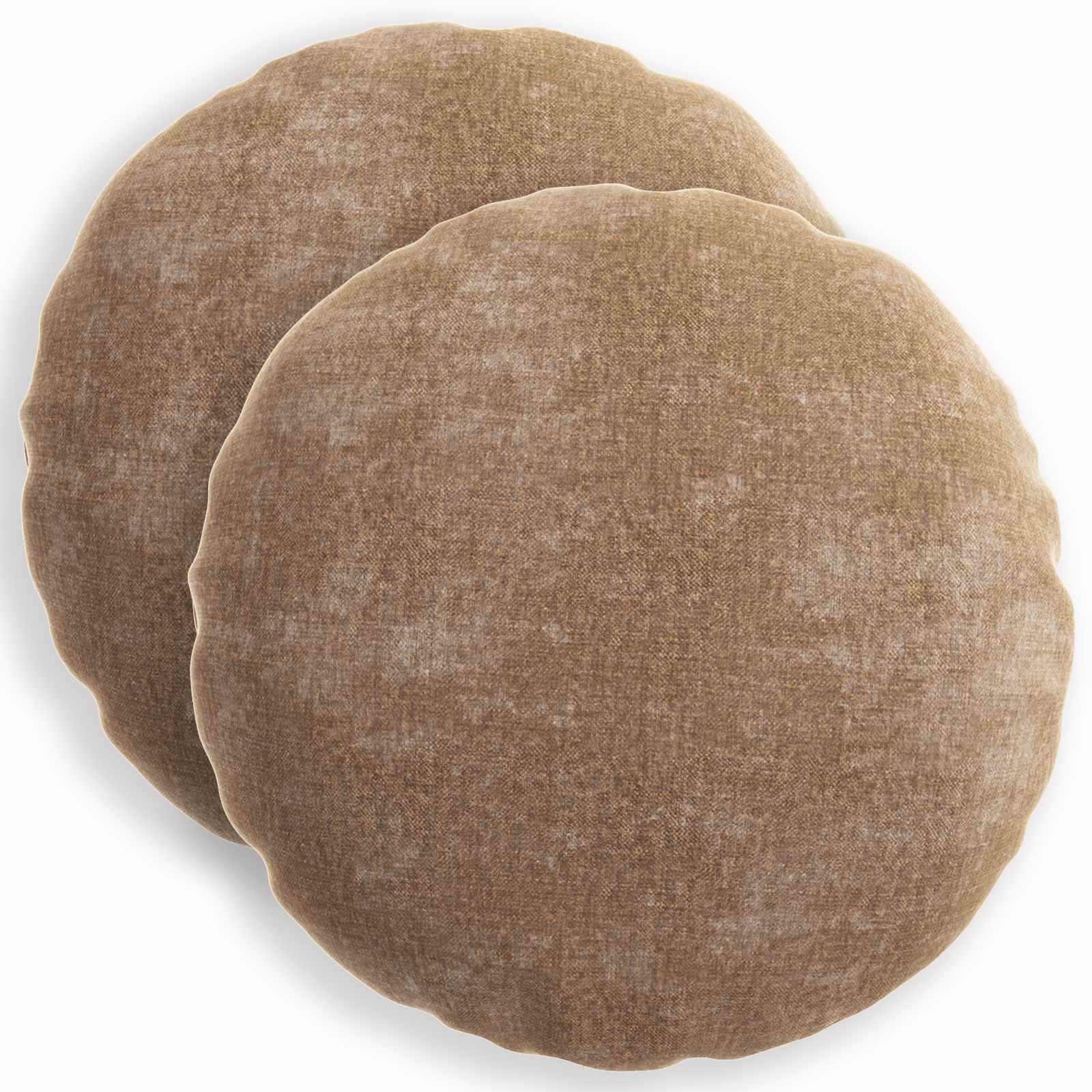 Capa almofada 2 unid. heerlen castanho ø 50 cm tecido chenille
