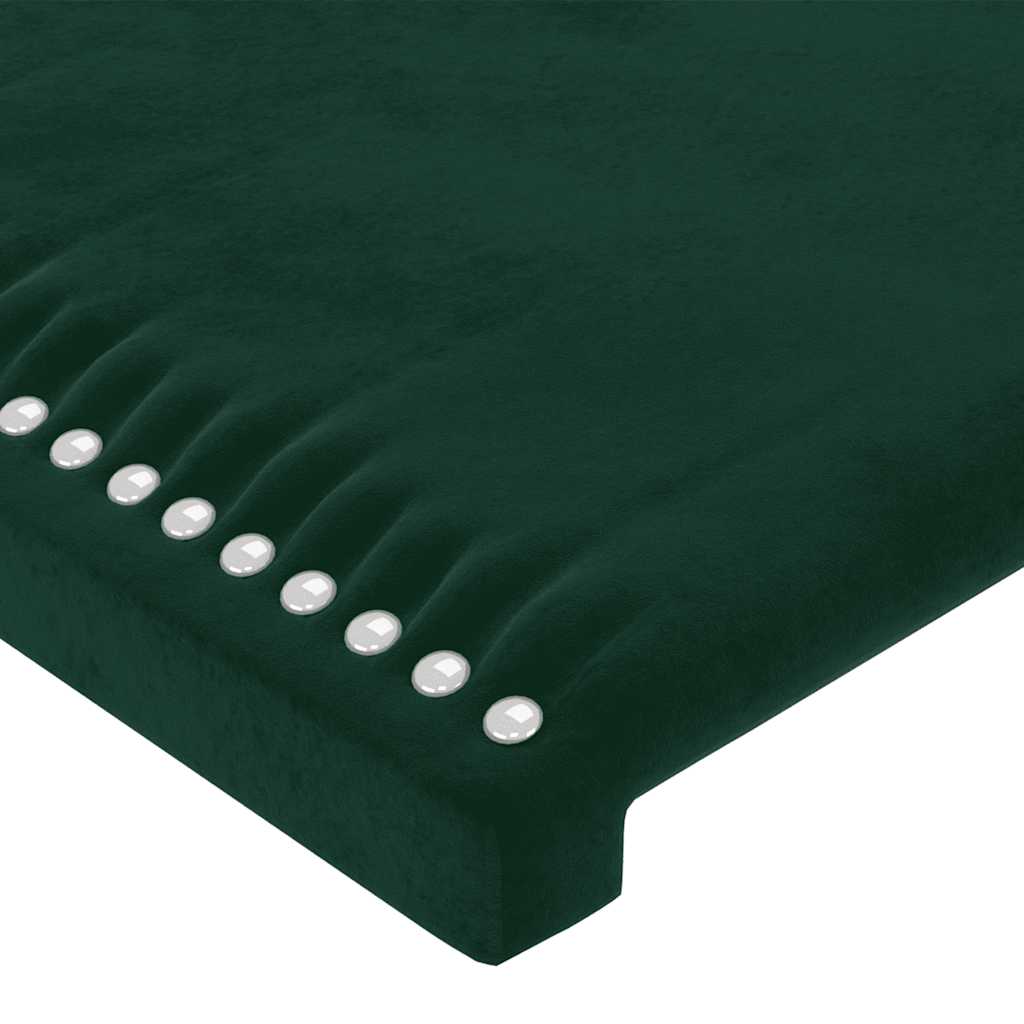 Cabeceiras verde-escuro 180x5x78/88 cm veludo