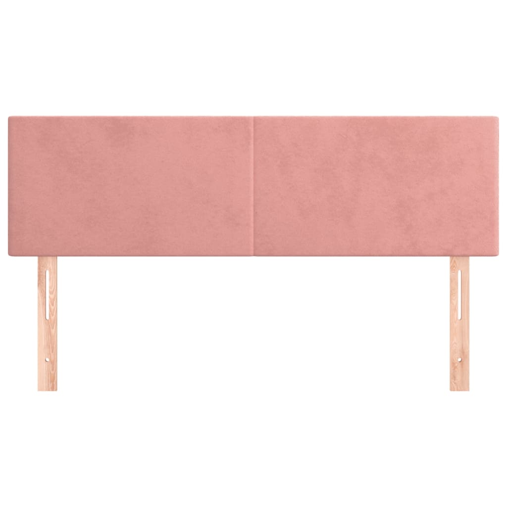 Cabeceiras rosa 144x5x78/88 cm veludo