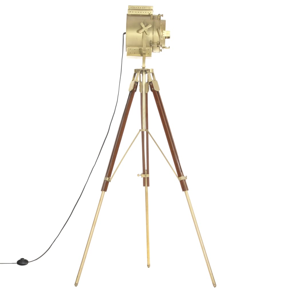 Candeeiro de chão tripé 193 cm madeira mangueira maciça