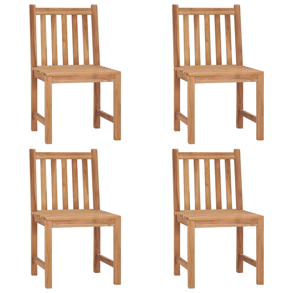 Cadeiras de jardim c/ almofadões 4 pcs madeira de teca maciça