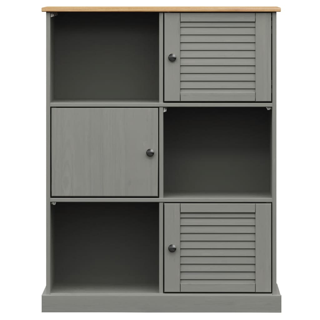 Estante vigo 90x35x114,5 cm madeira de pinho maciça cinzento