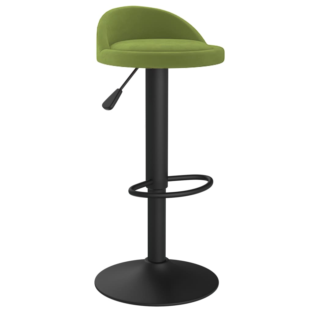 Bancos de bar 2 pcs veludo verde-claro