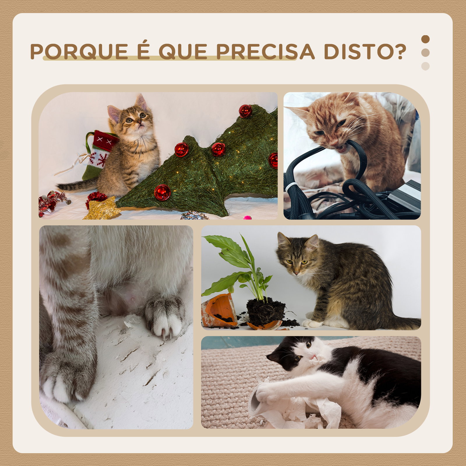 Poste arranhador para gatos altura 81 cm arranhador para gatos com poste de sisal e bola suspensa 41x41x81 cm bege