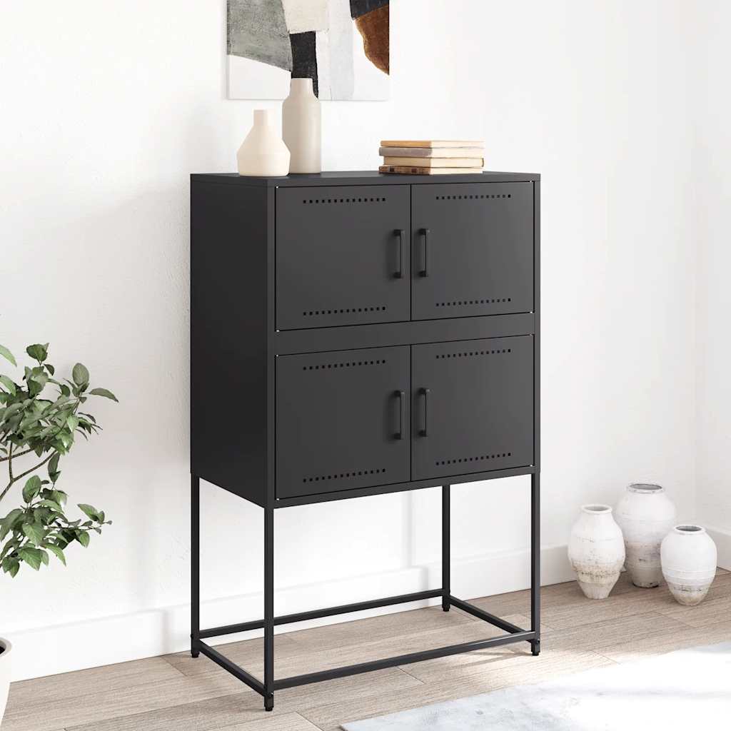 Aparador 68,5x38,5x107 cm aço preto